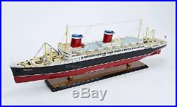 SS AMERICA Ocean Liner 40 Handcrafted Wooden Ship Model