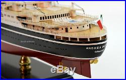 SS Andrea Doria Ocean Liner Handmade Wooden Ship Model 34 Scale 1250