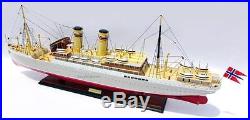 SS Bergensfjord Norwegian Ocean Liner Handmade Wooden Ship Model 40