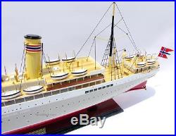 SS Bergensfjord Norwegian Ocean Liner Handmade Wooden Ship Model 40