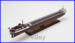 SS Edmund Fitzgerald American Great Lakes Freighter 32 Wooden Cargo Ship Model