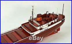 SS Edmund Fitzgerald American Great Lakes Freighter 62 Wooden Cargo Ship Model