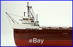 SS Edmund Fitzgerald American Great Lakes Freighter 62 Wooden Cargo Ship Model