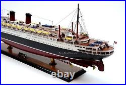 SS Ile De France French Ocean Liner Ship Model 38 with lights Museum Quality