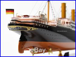 SS Imperator Ocean Liner Handmade Wooden Ship Model 38 Scale 1285
