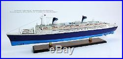 SS Norway Cruise Ship with lights 40 Handcrafted Wooden Ocean Liner Model NEW