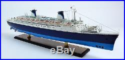 SS Norway Cruise Ship with lights 40 Handcrafted Wooden Ocean Liner Model NEW