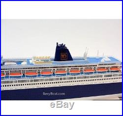 SS Norway Ocean Liner Handmade Wooden Ship Model 40
