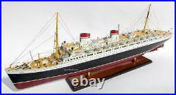 SS REX Italian Ocean Liner Handmade Wooden Ship Model 34