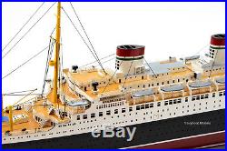SS Rex Italian Ocean Liner Handcrafted Wooden Ship Model 34
