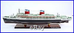 SS United States Ocean Liner 34 Handmade Wooden Ship Model