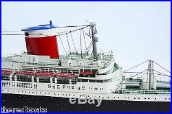 SS United States Ocean Liner 35 Handcrafted Wooden Ship Model
