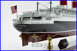 SS United States Ocean Liner Handmade Wooden Ship Model 34 Scale 1350