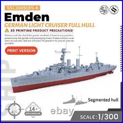 SSC300508S-A 1/300 Military Model Kit German Emden Light Cruiser Full Hull