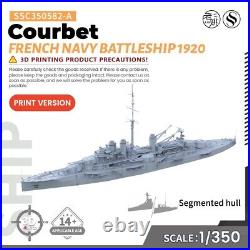 SSC350582-A 1/350 Military Model Kit French Navy Battleship Courbet 1920