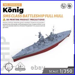 SSMODEL 350532S 1/350 Military Model Kit SMS König Class Battleship FULL HULL