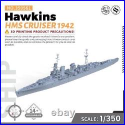 SSMODEL 350561 V1.5 1/350 Military Model Kit HMS Hawkins HEAVY CRUISER 1942