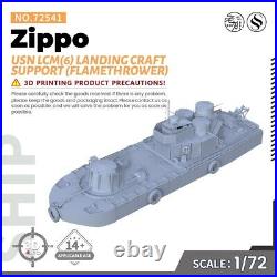 SSMODEL SS72541 1/72 Military Model Kit USN LCM(6) Zippo Landing Craft Support