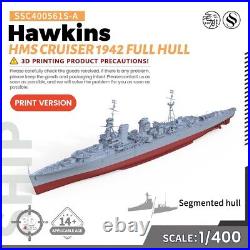 SSMODEL SSC400561S-A 1/400 Military Model Kit HMS Hawkins Cruiser 1942 Full Hull