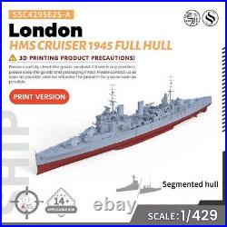 SSMODEL SSC429562S-A 1/429 Military Model Kit HMS London Cruiser 1945 Full Hull