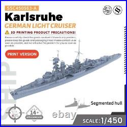 SSMODEL SSC450563-A 1/450 Military Model Kit German Karlsruhe Light Cruiser