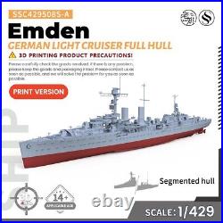 SSMODEL SSC508S-A 1/429 Military Model Kit German Emden Light Cruiser Full Hull