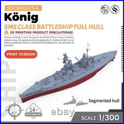 SSMODEL SSC532S-A 1/300 Military Model Kit SMS König Class Battleship Full Hull