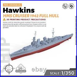 SSMODEL V1.5 1/350 Military Model Kit HMS Hawkins HEAVY CRUISER 1942 Full Hull