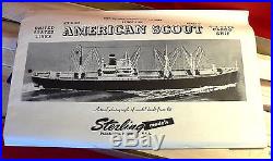 Sterling B-18m Wood American Scout C-2 Cargo Ship Kit + Optional B-18f Fittings