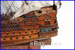 San Felipe Spanish Armada Galleon Tall Ship Assembled 28 Built Wooden Model New