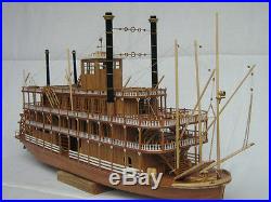 Scale 1/100 USS MISSISSIPPI 1870 wood ship model kit steamboat wood model kit