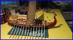 Scale 1/50 Drakkar Dragon Viking Sailboat Unassembled Wooden Model Boat Ship Kit