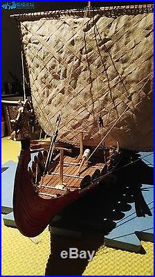 Scale 1/50 Drakkar Dragon Viking Sailboat Unassembled Wooden Model Boat Ship Kit