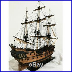 Scale 1 96 3D Wooden Sailboat Black Pearl Ship Home Model Decoration Boat 1