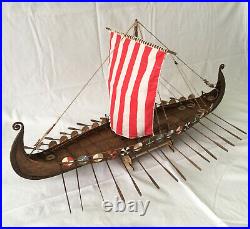 Scale 124 Model Of The Oseberg Ship. Viking Ship Handmade. Length 34
