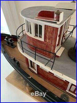 Seguin RC Marine Tugboat, Live Steam Engine 39 Old Vintage Wood Boat Ship Model