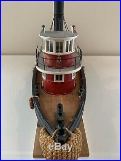 Seguin RC Marine Tugboat, Live Steam Engine 39 Old Vintage Wood Boat Ship Model