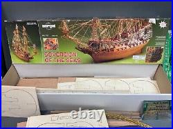 Sergal 178 Scale 1637'Sovereign of the Seas' Wooden Model Ship Kit Art 787 Vtg