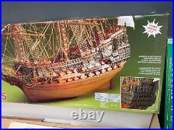 Sergal 178 Scale 1637'Sovereign of the Seas' Wooden Model Ship Kit Art 787 Vtg