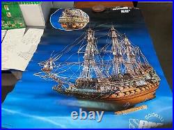 Sergal 178 Scale 1637'Sovereign of the Seas' Wooden Model Ship Kit Art 787 Vtg