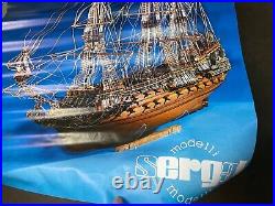 Sergal 178 Scale 1637'Sovereign of the Seas' Wooden Model Ship Kit Art 787 Vtg