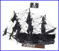 Small Black Pearl Caribbean Pirate Tall Ship Wood Model 20 Fully Assembled New