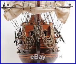 Soleil Royal French Navy Tall Ship 28 Built Wooden Model Saiboat Assembled