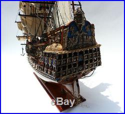 Sovereign of the Seas Tall Ship Assembled 37 Built Wooden Model Ship