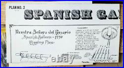 Spanish Galleon 1550 Wood Ship Model Kit Scientific #184 19.5x14.5 Vintage