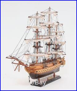 T089 USS Constitution 1798 Warship 22.5 Wooden Model Tall Ship Sailboat New
