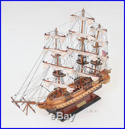 T089 USS Constitution 1798 Warship 22.5 Wooden Model Tall Ship Sailboat New