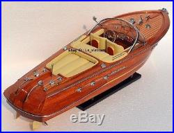 TS39 ## WOOD SPEED 21 (53cm) BOAT SHIP MODEL Home Office Decor New DISPLAY