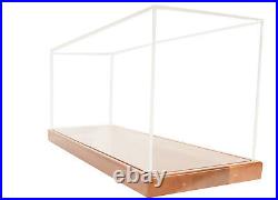 Table Top Model Display Case Wood & Plexiglass Cabinet 28 Runabout Speed Boats