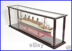 Table Top Ship Model Wood Display Case 32 Medium Ocean Liner & Cruise Ships New